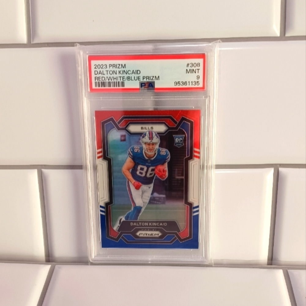 2023 PRIZM DALTON KINCAID RED/WHITE/BLUE #308 PSA 9
